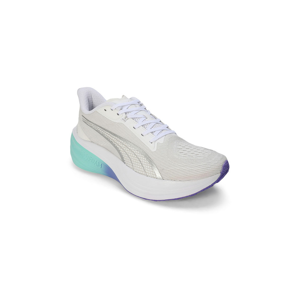 Puma Darter Pro Fade Women White Running Shoes (UK 3)