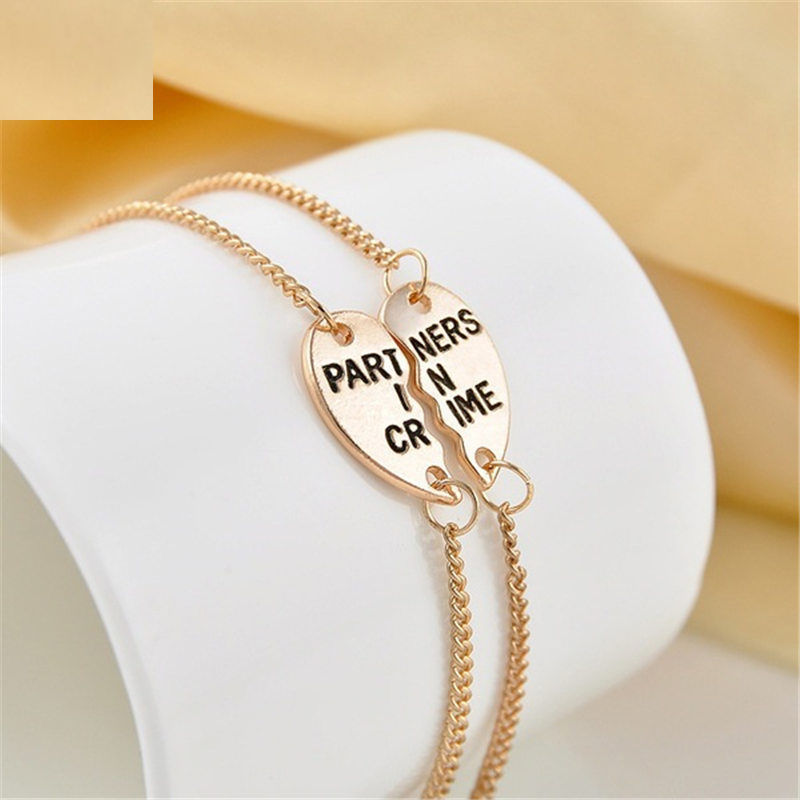 Best Friend Half Heart Bracelet Set for 2  Metal and Free size  Best  Friend Jewelry  Best friend bracelets Bff jewelry Friend jewelry