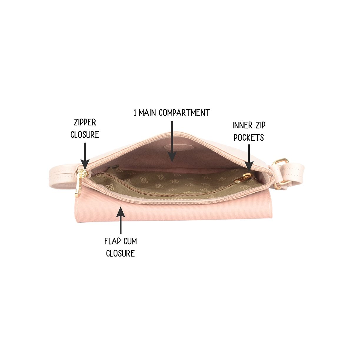 Baggit Zeke Small Beige Sling Bag Buy Baggit Zeke Small Beige Sling