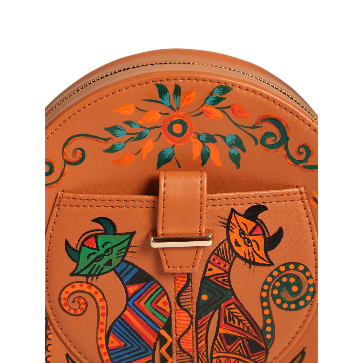 RASHKI Terra Cat Art Women's Handpainted Sling Bag Buy RASHKI Terra