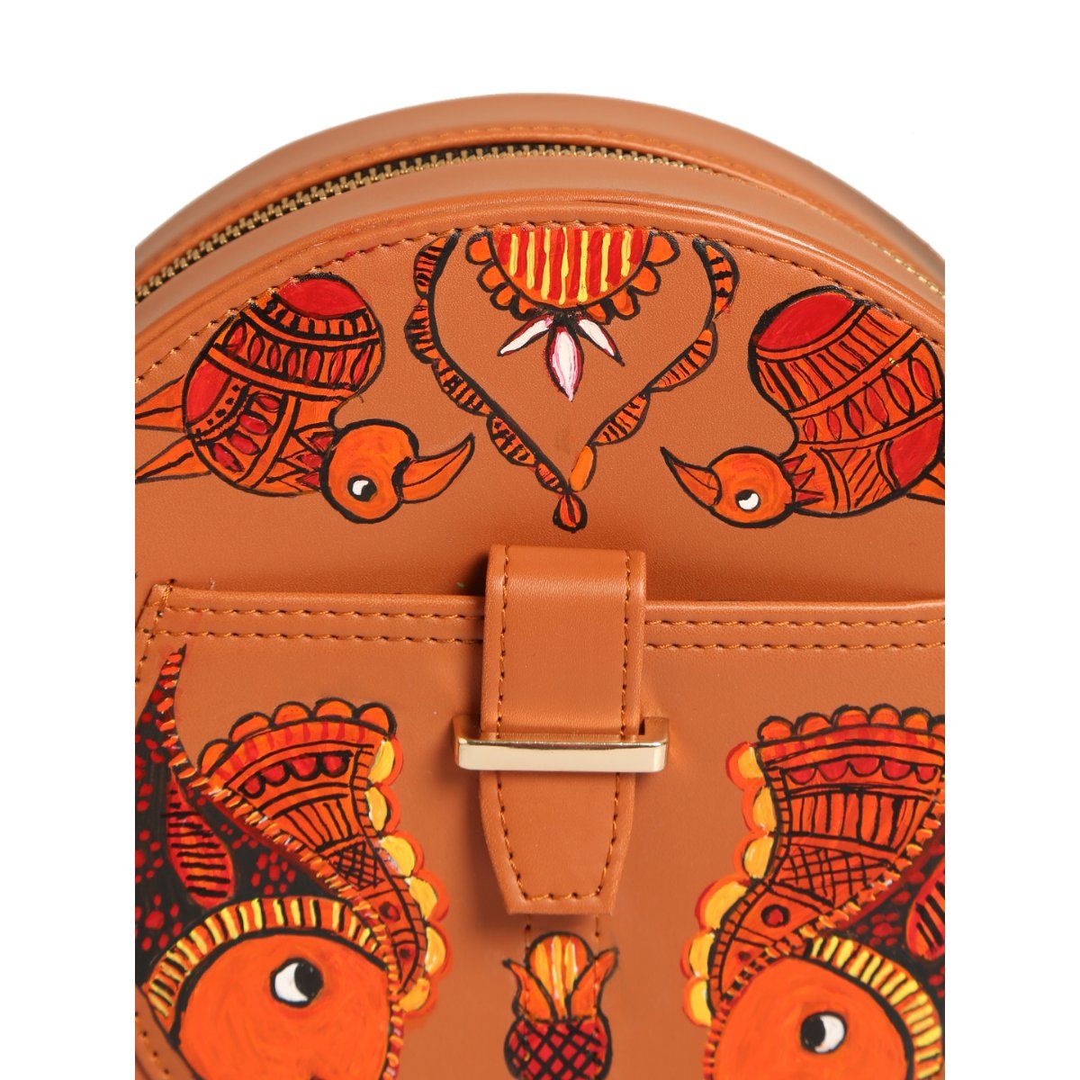 Buy RASHKI Terra Fish Art Women's Handpainted Sling Bag Online