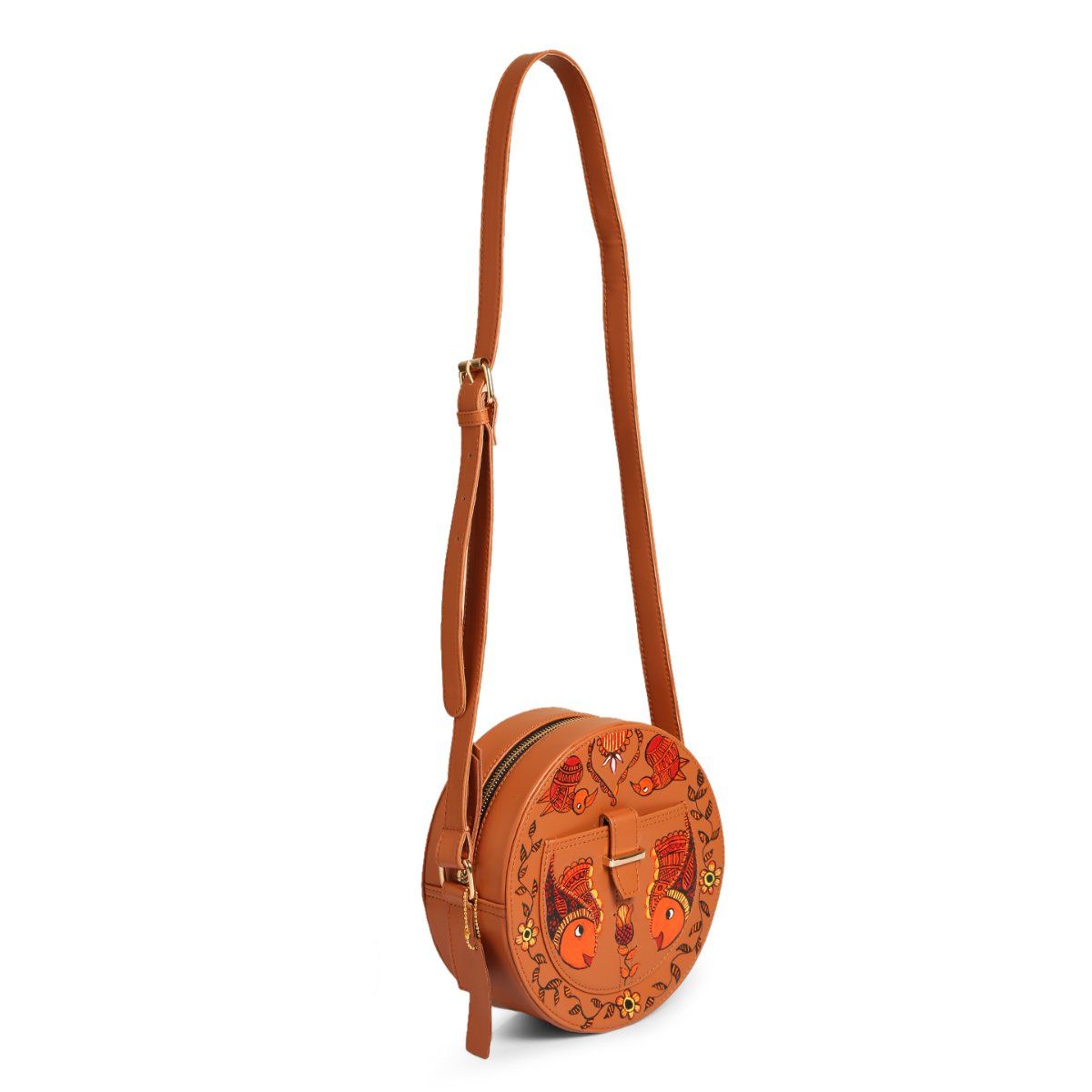 Buy RASHKI Terra Fish Art Women's Handpainted Sling Bag Online