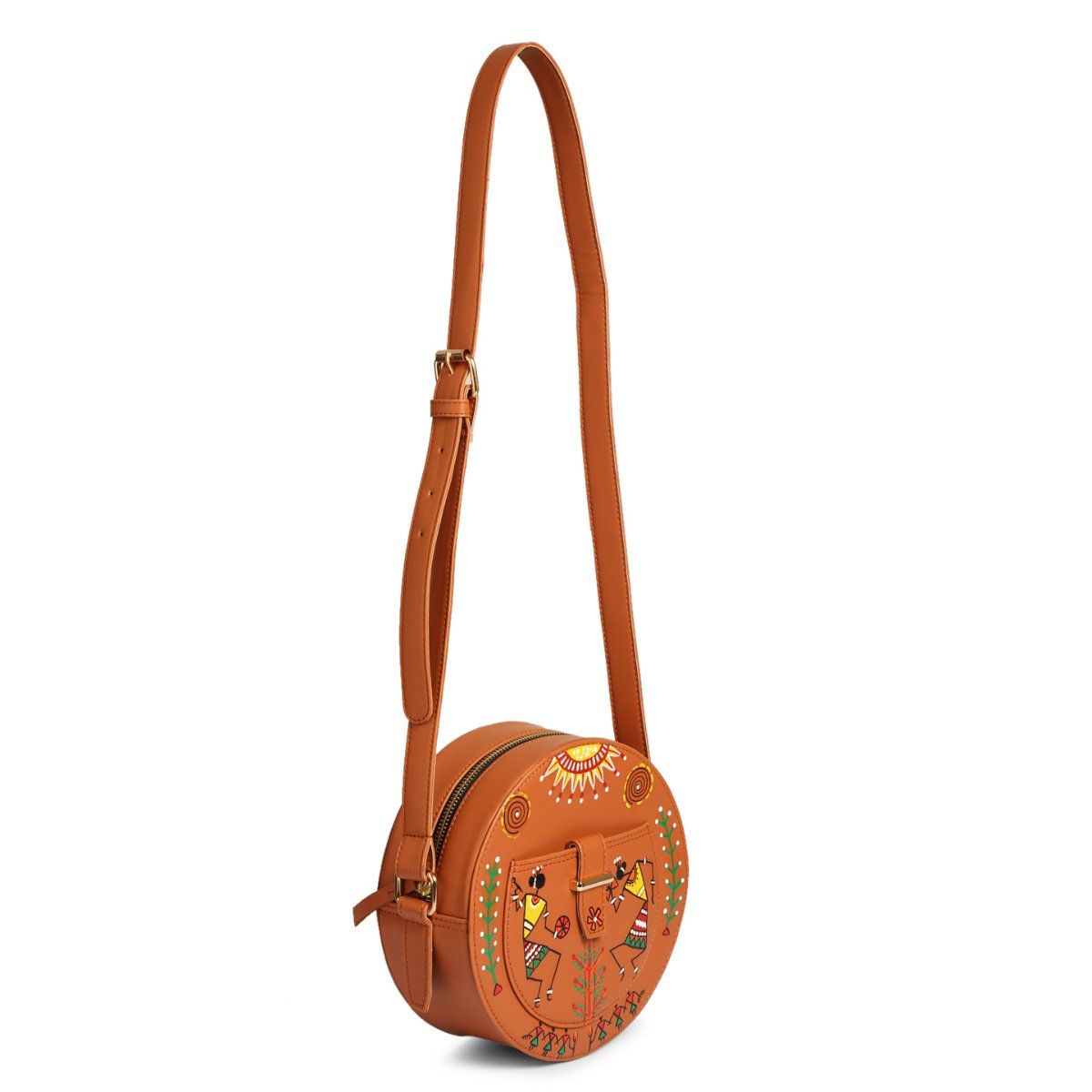 RASHKI Terra Tribal Art Women's Handpainted Sling Bag Buy RASHKI Terra