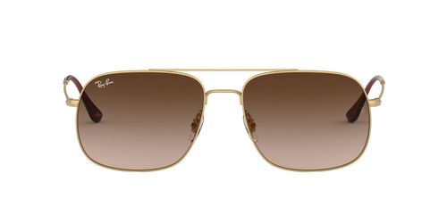 Buy Ray-Ban 0RB3595 Light Brown Gradient Andrea Square Sunglasses