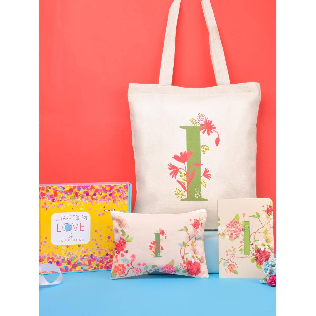 Doodle Collection White Monogram B Diary Gift (Set of 3)