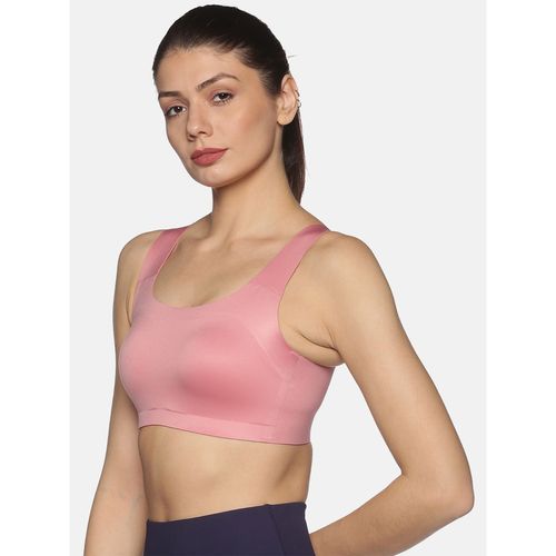 Bliss Club Women Blush The Ultimate Support Sports Bra with Hook Closure  and 4 Cross Back Straps (34B)