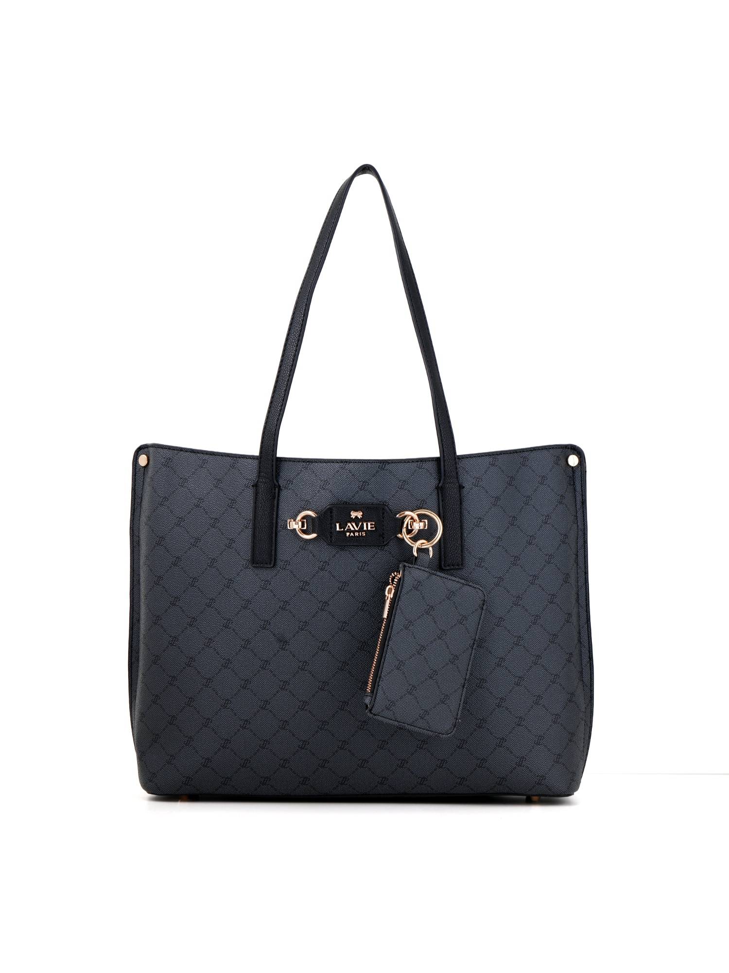 Lavie Paris Women's Mono Melanie Shoulder Bag With Mini Pouch (Grey)