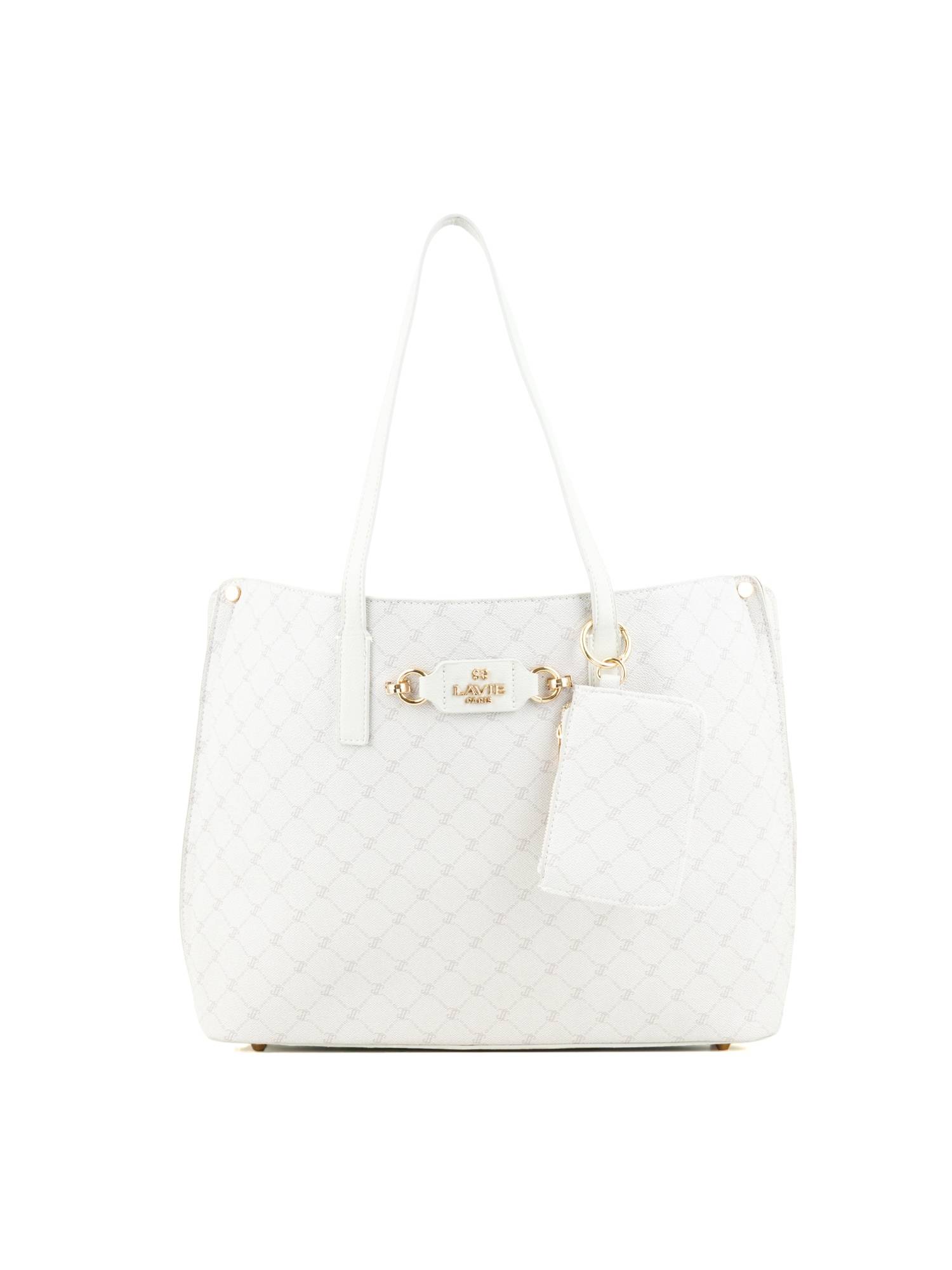 Lavie Paris Women's Mono Melanie Shoulder Bag With Mini Pouch (White)