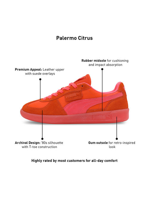 Buy Puma Palermo Citrus Unisex Orange Sneakers Online