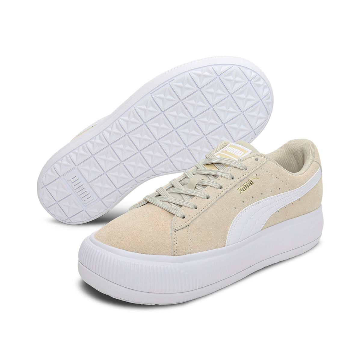 Buy Puma Suede Mayu Womens Beige Sneakers Online