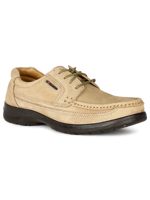 Bata Men Beige Lace-Up Casual Shoes