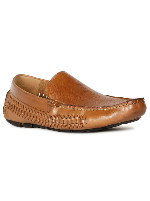 Bata Men Brown Tan Slip On Loafers