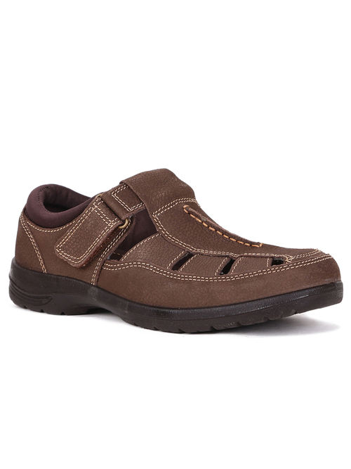 Buy Bata Men Brown Velcro Sandals Online