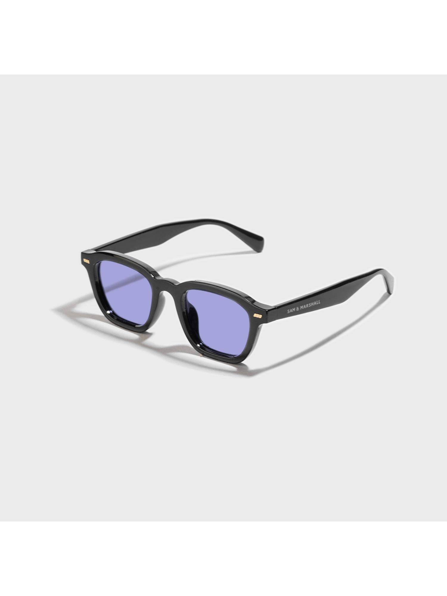 SAM AND MARSHALL 400% UV Protection PC Purple Lens Wayfarer Sunglasses