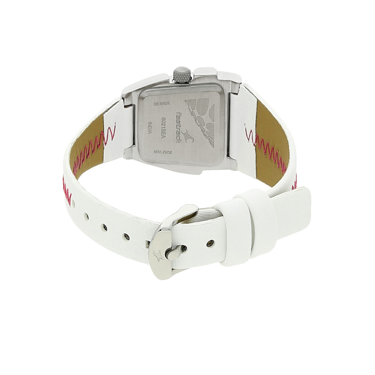 Fastrack White Dial White Leather Strap Watch Buy Fastrack White Dial