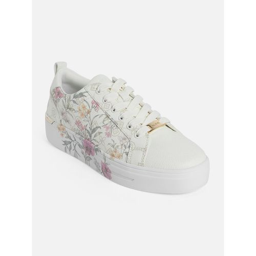 Aldo Womens Sneakers Shoes Bone Multi Color (UK 2)