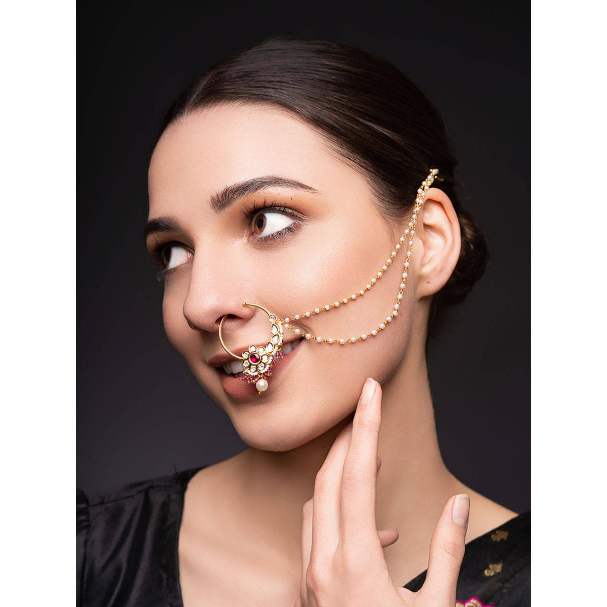 PANASH Red Brass Nose Ring