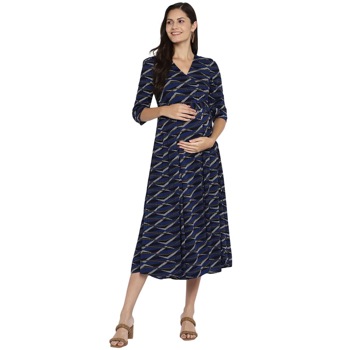 maternity wrap dress long