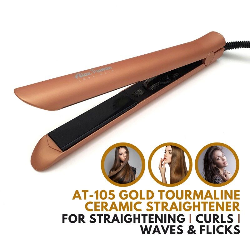 Alan Truman AT105 Gold Tourmaline Ceramic Hair Straightener