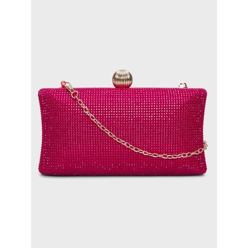 Buy Twenty Dresses by Nykaa Fashion Fuchsia Pink Diamante Clutch