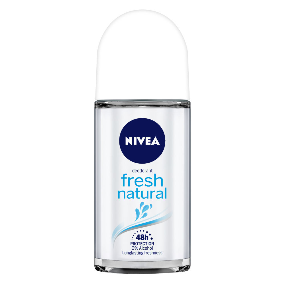 NIVEA Women Deodorant Roll On, Fresh Natural, Long Lasting Freshness & 48h Protection