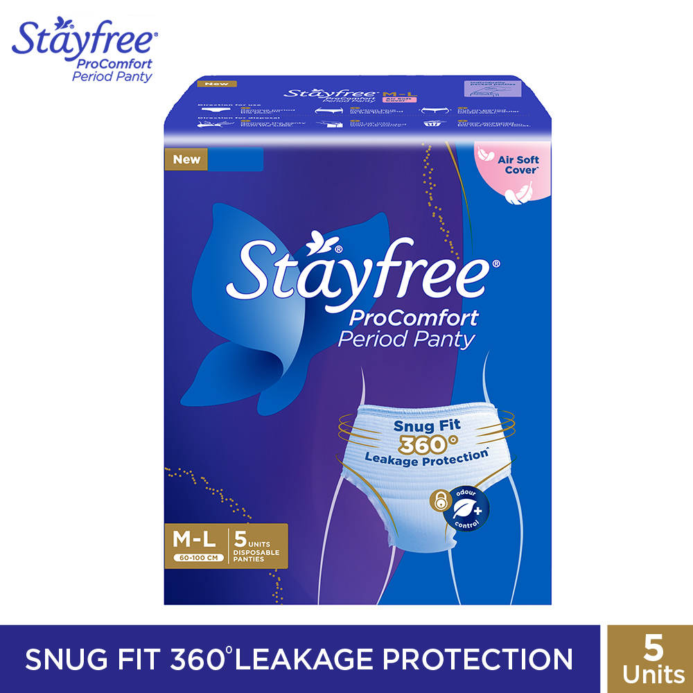 Stayfree Procomfort Period Panty M - L - Pack Of 5