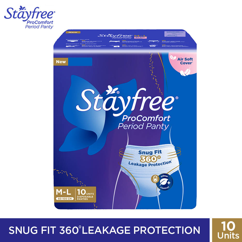 Stayfree Procomfort Period Panty M - L - Pack Of 10