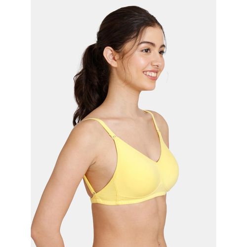 Buy Zivame Beautiful Basics Double Layered Non Wired Full Coverage Backless  Bra Yellow Online