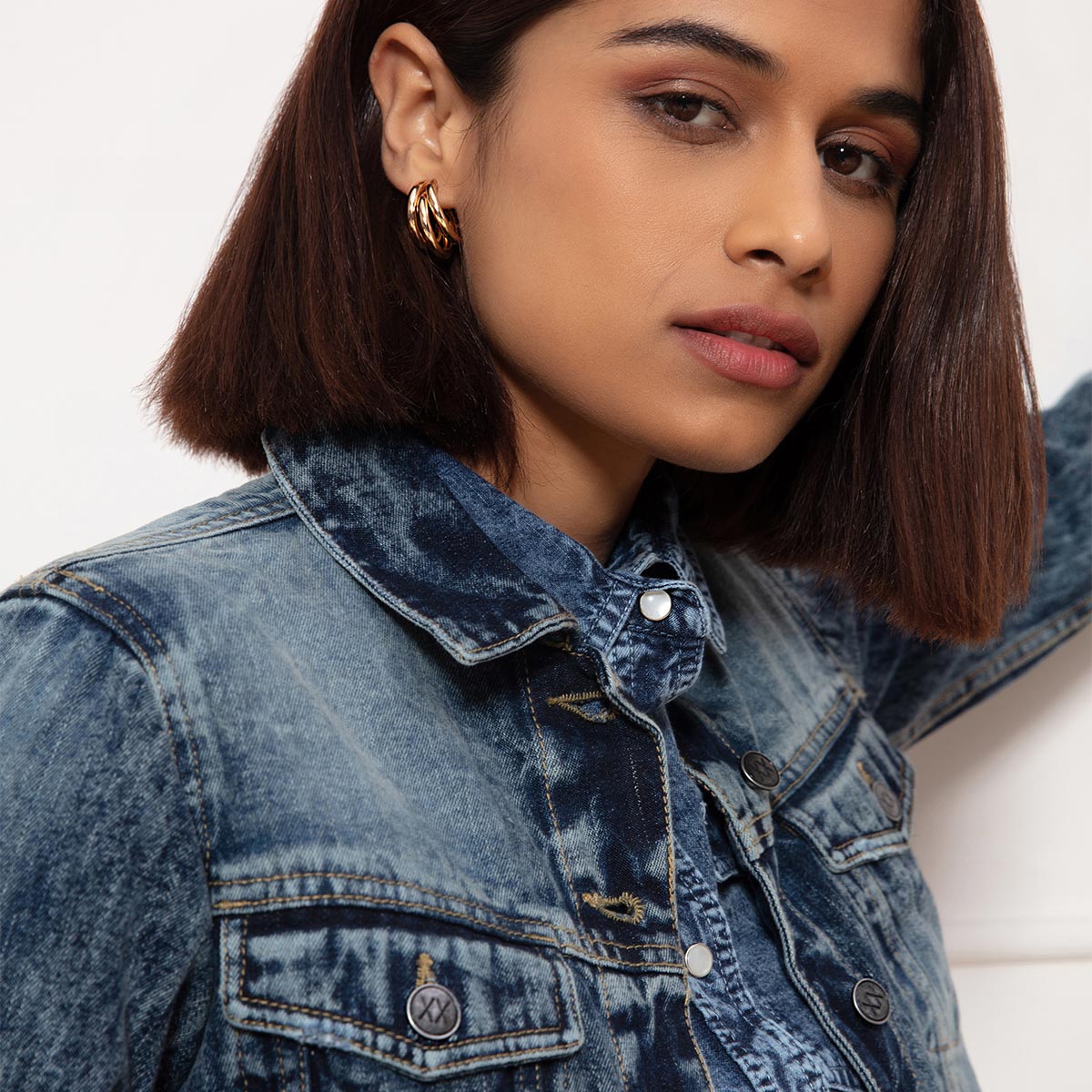 Twenty Dresses by Nykaa Fashion Blue Not Your Ordinary Denim Jacket ...