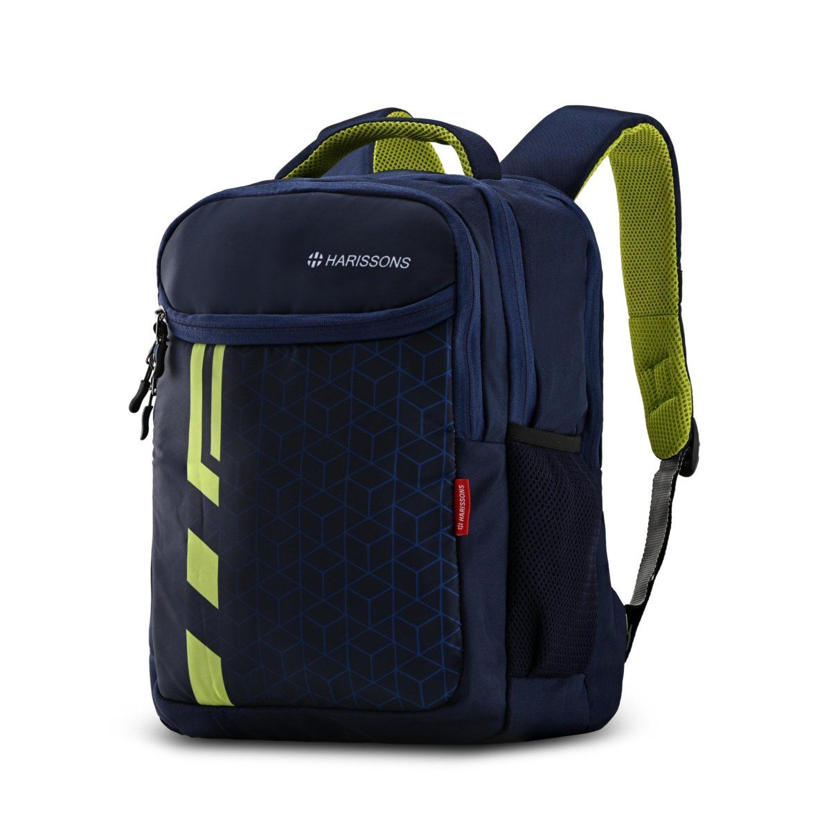 Buy Harissons Laser Geometric Navy Blue Medium Backpack Online