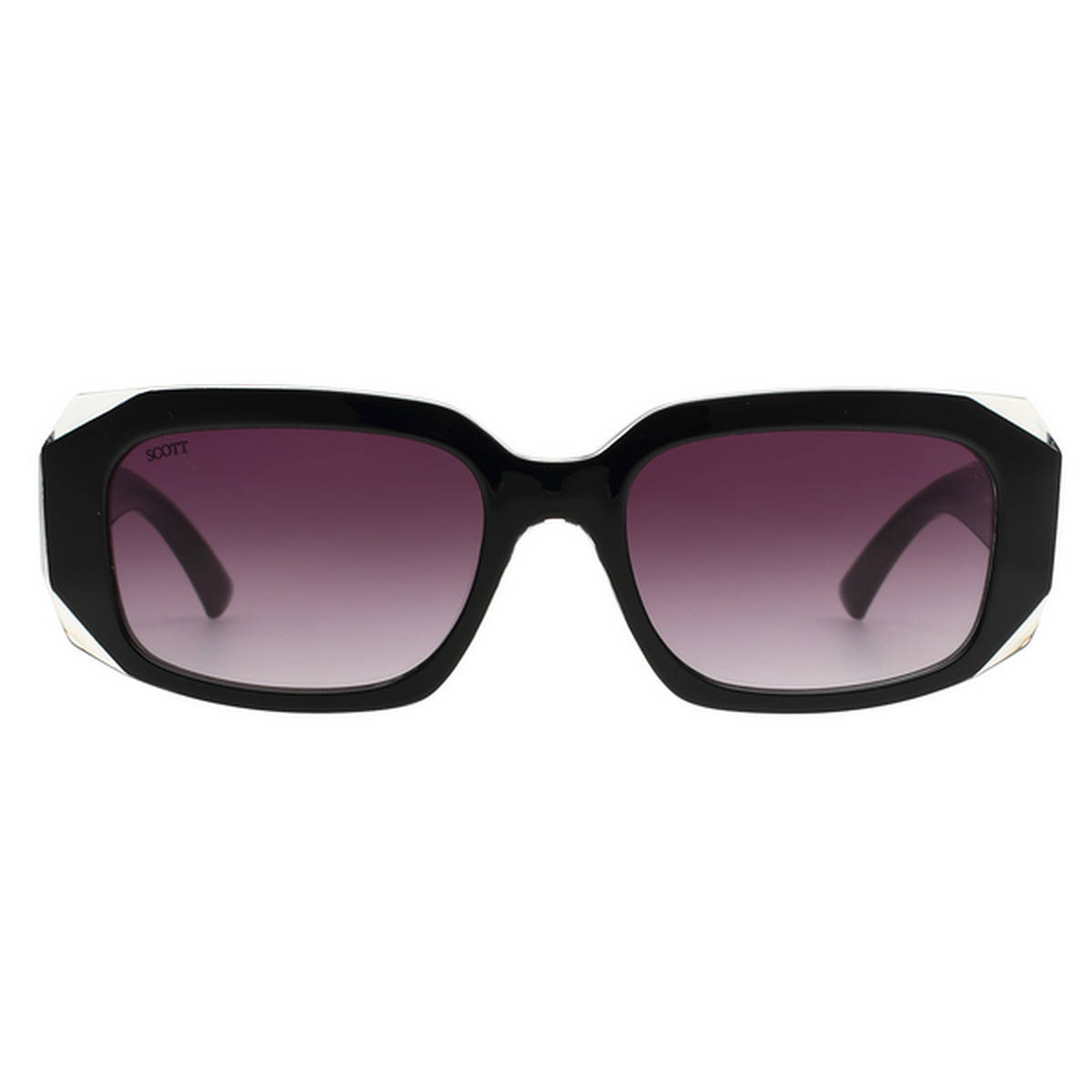 Scott Sunglasses Womens Smoke Purple Lens Rectangle Sunglasses - 3029 Meredith C1 S (54)
