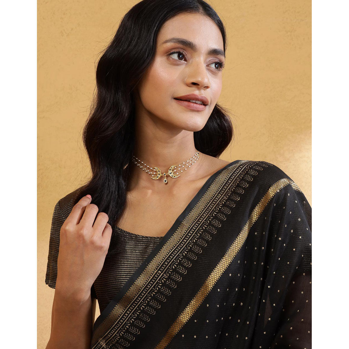 Buy Fabindia Women Metal White Pearl Short Choker Necklace Online