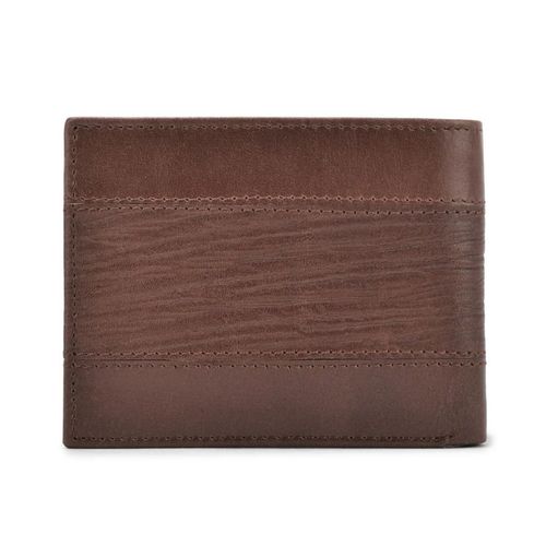 WOODLAND Mens Textured Brown Wallet