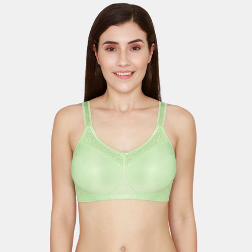 Buy Zivame True Curve Double Layered Non Wired Full Coverage Minimizer Bra  - Green Ash Online