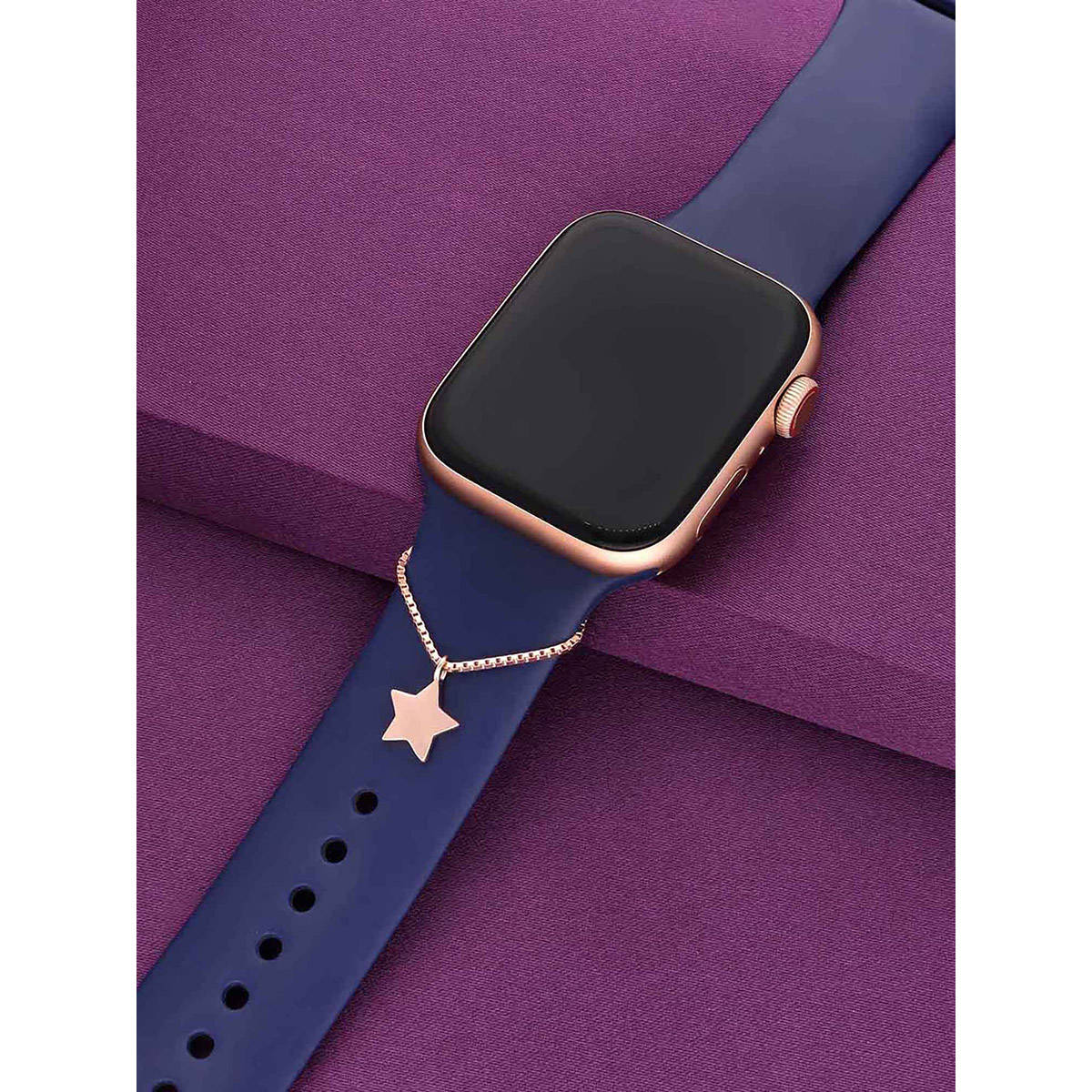 Kai Jewel Sterling Silver Rose Gold Star Watch Charm