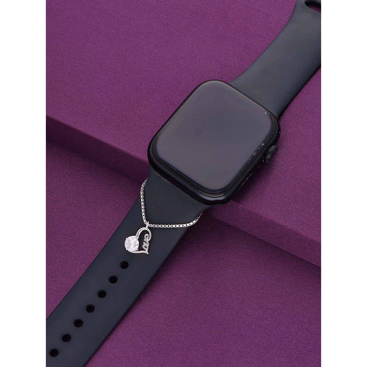 Kai Jewel Sterling Silver Solitaire Love Heart Watch Charm