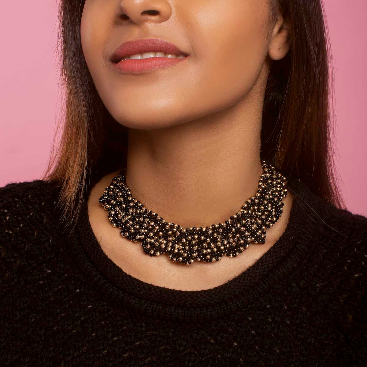 Amazon.com: Rumtock Black Rice Beads Choker Necklace for Women and Girls  Halloween Black Jewelry : Clothing, Shoes & Jewelry
