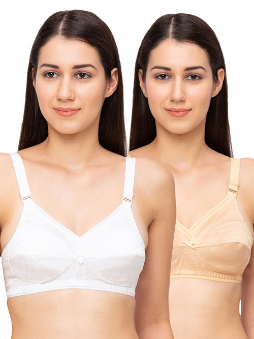 Buy Juliet Womens Non Padded Non Wired Bra Combo Matinee Skin
