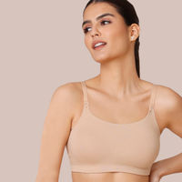 Buy Nykd by Nykaa Trendy Square Neckline Slip on Bra with full coverage -  NYB158 Sand online