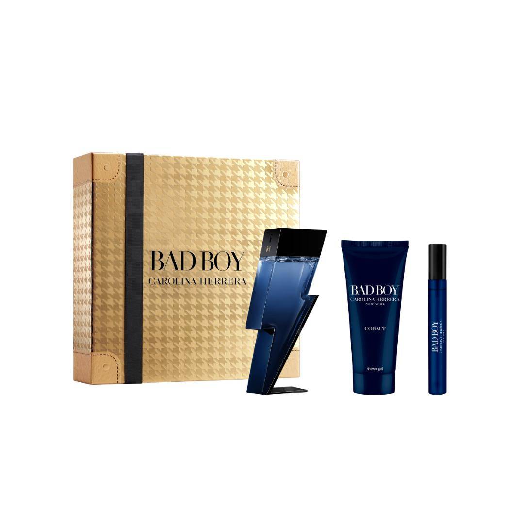 Carolina Herrera Bad Boy Cobalt Eau De Parfum electrique With Shower Gel & Megaspritzer