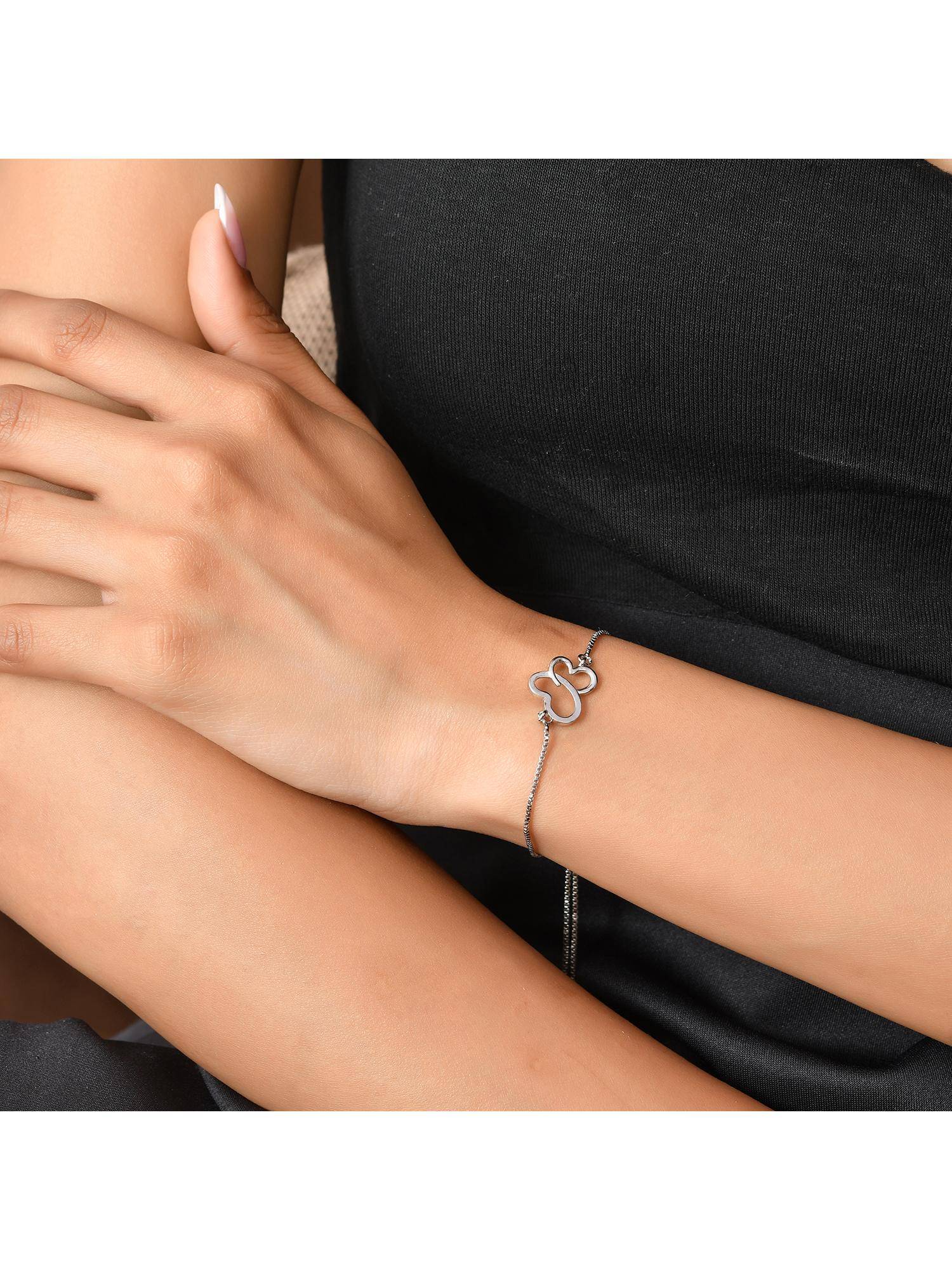 Voylla Tropical Wildlife Wings Of Butterfly Sterling Silver Adjustable Bracelet