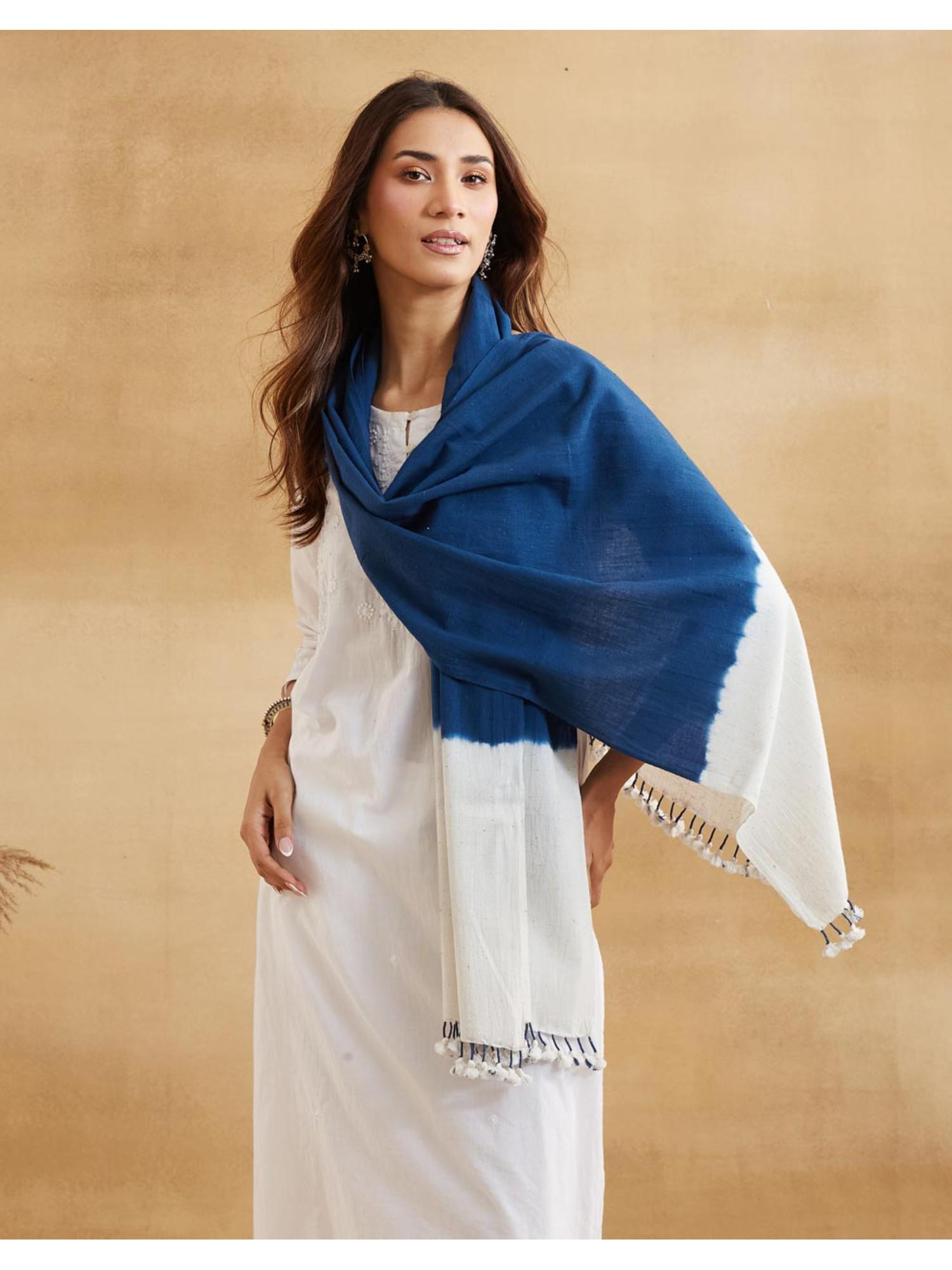 Buy Fabindia Natural Cotton Woven Stole Online
