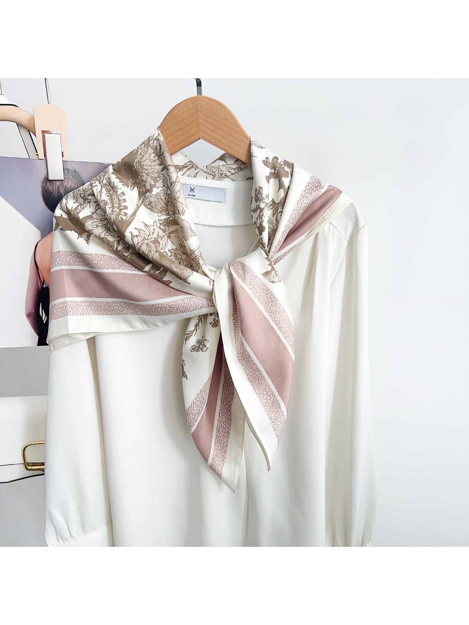 Buy CrossKulture Women Floral Printed Scarf - Beige Online