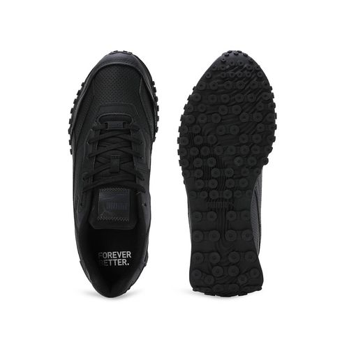 Buy Puma Blktop Rider Leather Unisex Black Sneakers Online