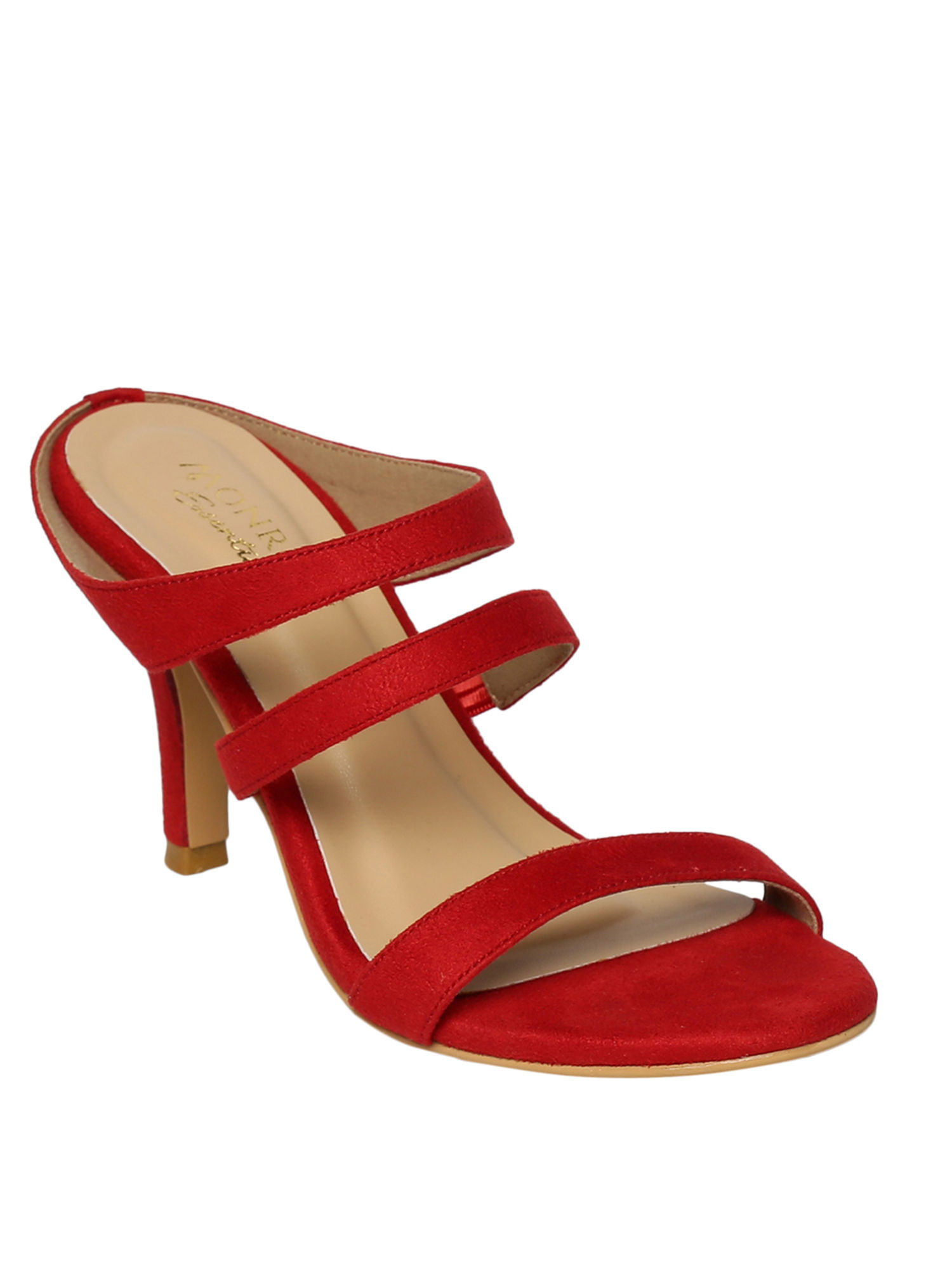 Red kitten heel discount sandals