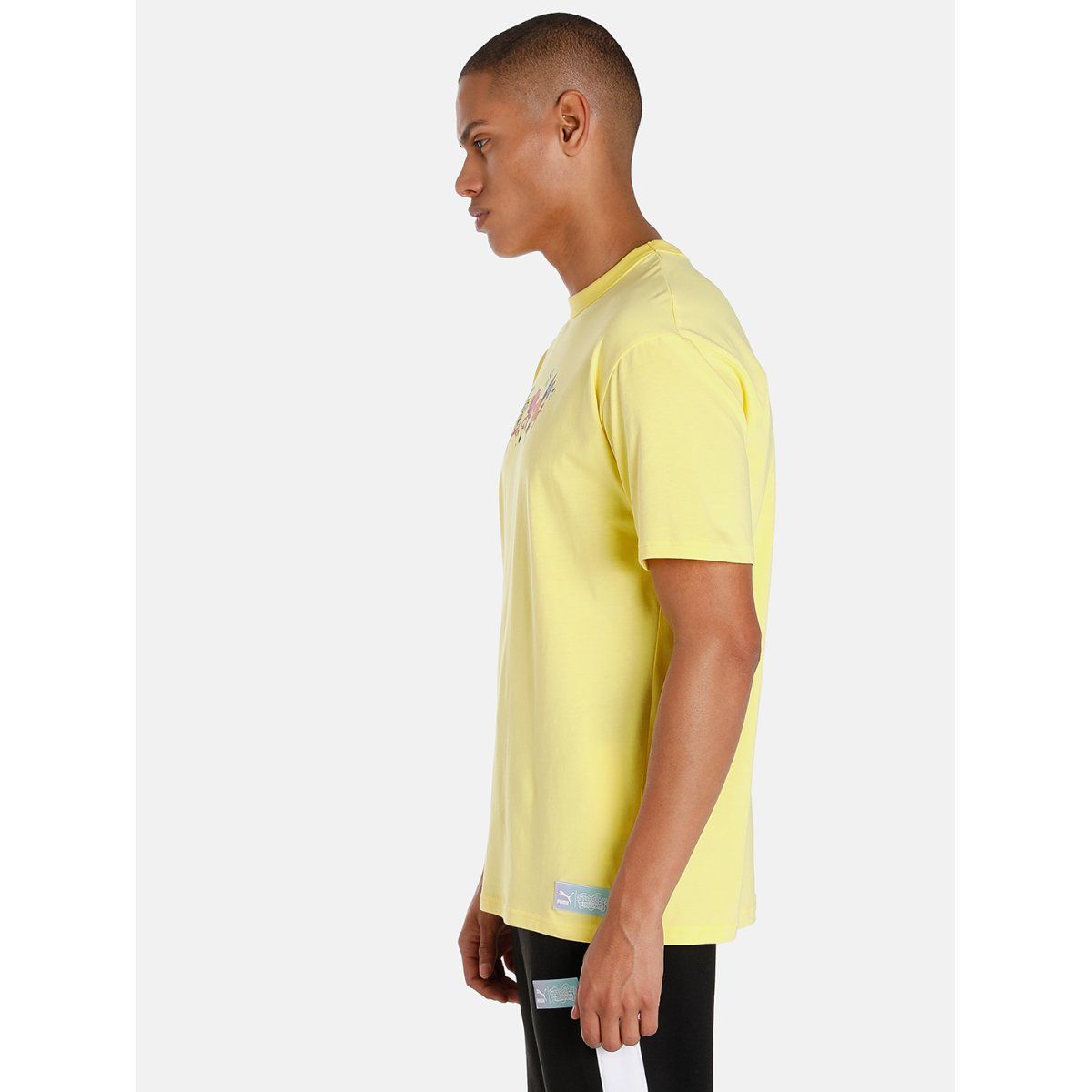 ★★PUMA★★ Puma Spongebob Graphic Short Sleeve T-Shirt Yel Buy Puma Mens X Spongebob Graphic T-Shirt Yellow