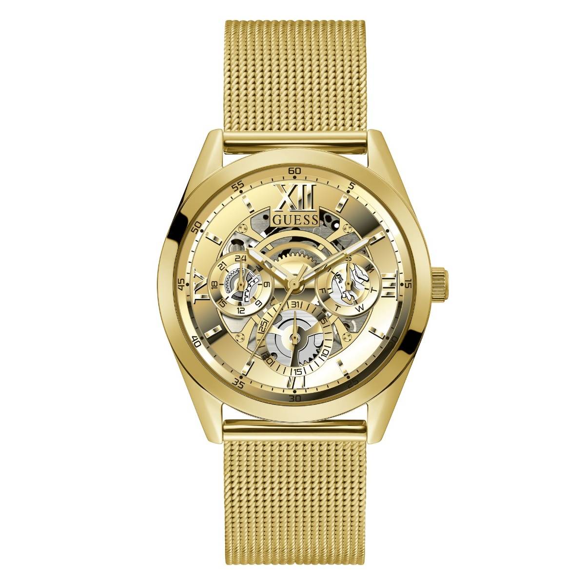 Guess Men Tailor Gold Dial Analog Watch - GW0368G2 (M)
