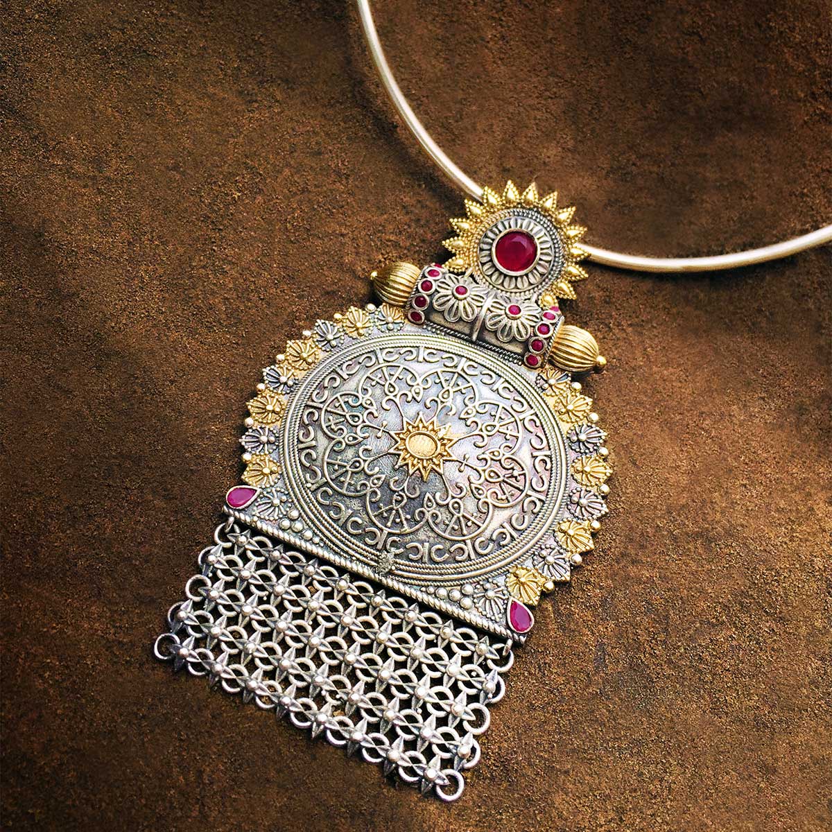 Peora Afghani Tribal Oxidised Silver 