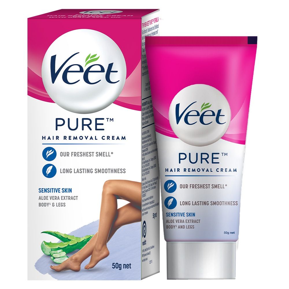 Veet 5 In 1 Skin Benefits Hair Removal Cream- Sensitive Skin(50gm): Buy Veet  5 In 1 Skin Benefits Hair Removal Cream- Sensitive Skin(50gm) Online at  Best Price in India | Nykaa