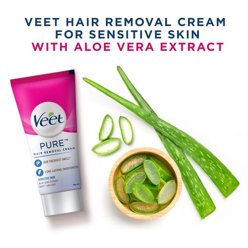 Veet 5 In 1 Skin Benefits Hair Removal Cream- Sensitive Skin(50gm): Buy  Veet 5 In 1 Skin Benefits Hair Removal Cream- Sensitive Skin(50gm) Online  at Best Price in India | Nykaa